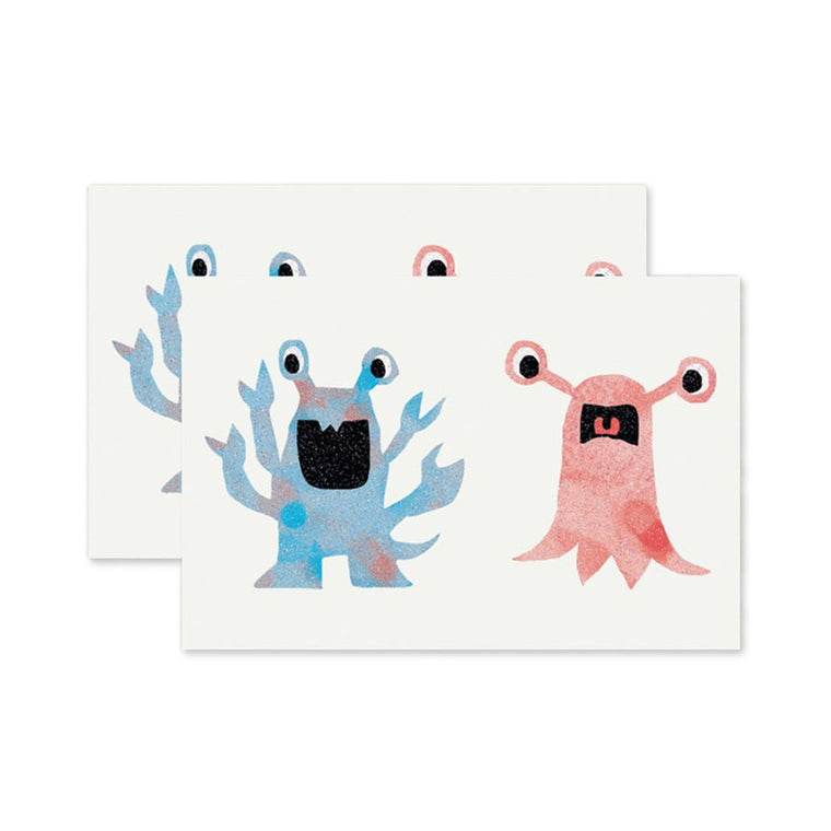 Glitter Monsters Tattoo Pair