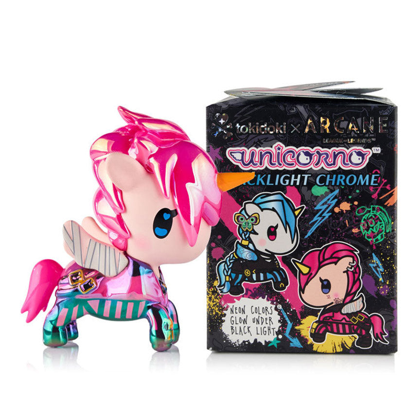 Tokidoki x Arcane Unicorno Black Light Chrome Blind Box