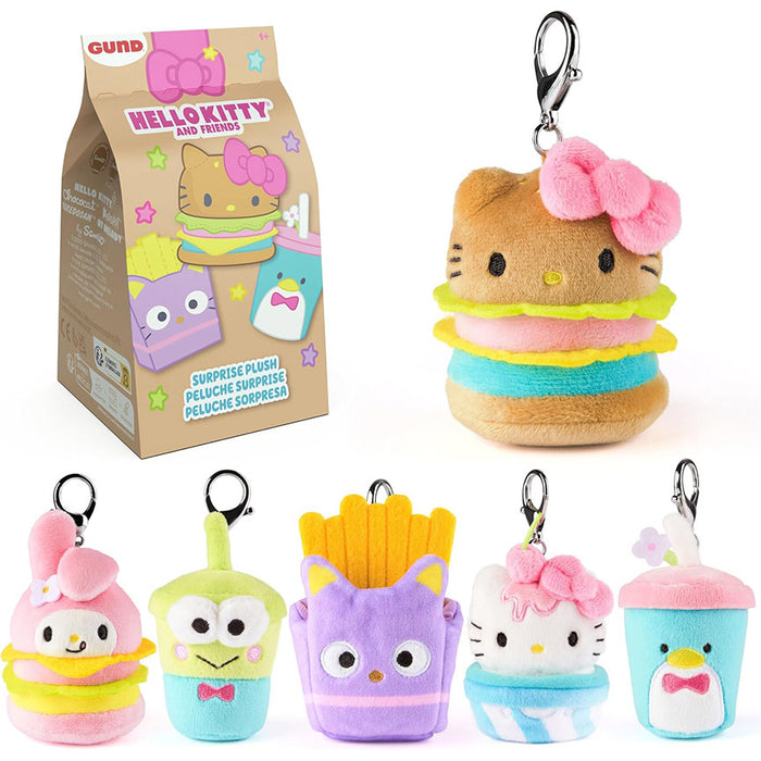 Hello Kitty and Friends Fast Food Mini Plush Bag Charm Blind Box