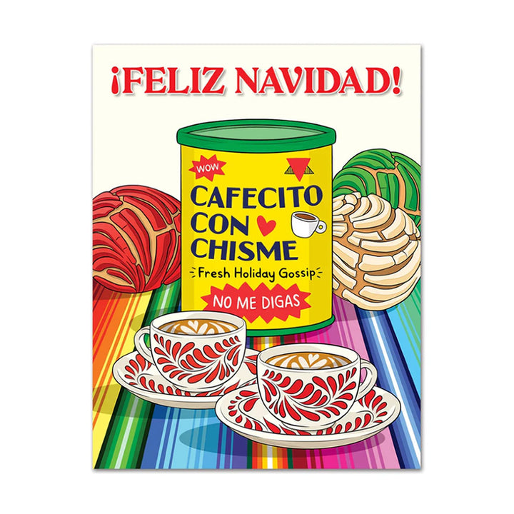 Cafecito Holidays Con Chisme Feliz Navidad Card