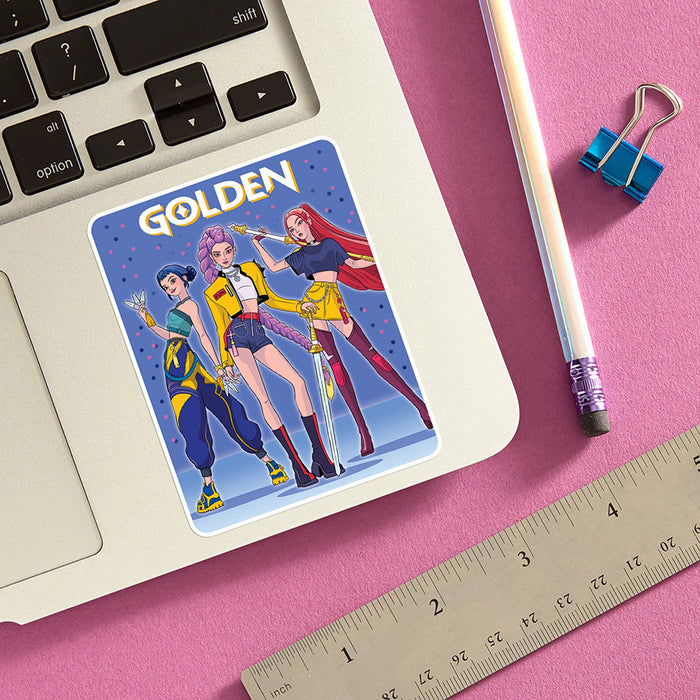K-Pop Golden Vinyl Sticker