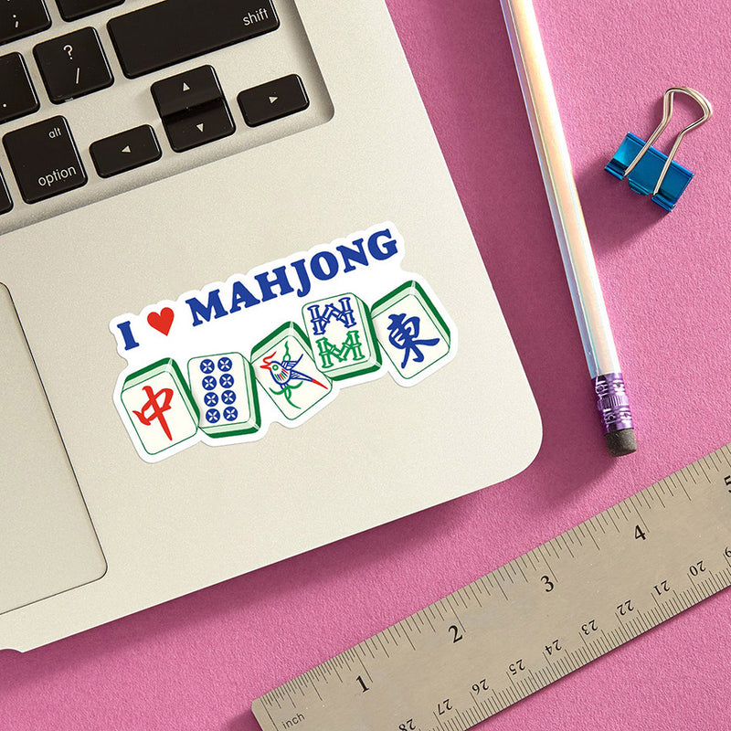 I Heart Mahjong Vinyl Sticker - Leanna Lin's Wonderland