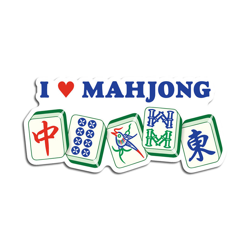 I Heart Mahjong Vinyl Sticker - Leanna Lin's Wonderland