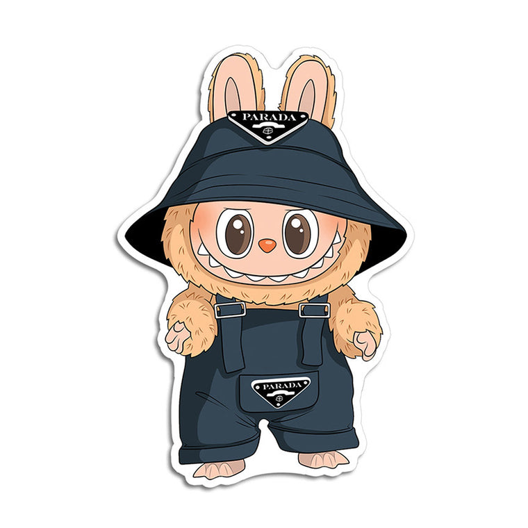 Labubu Parada Overalls Vinyl Sticker