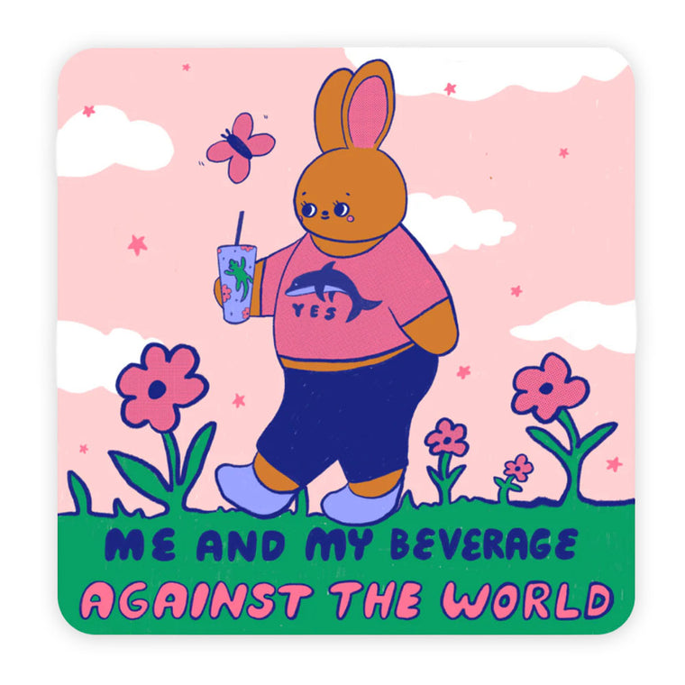 Me and My Beverage Bunny Vinyl Sticker