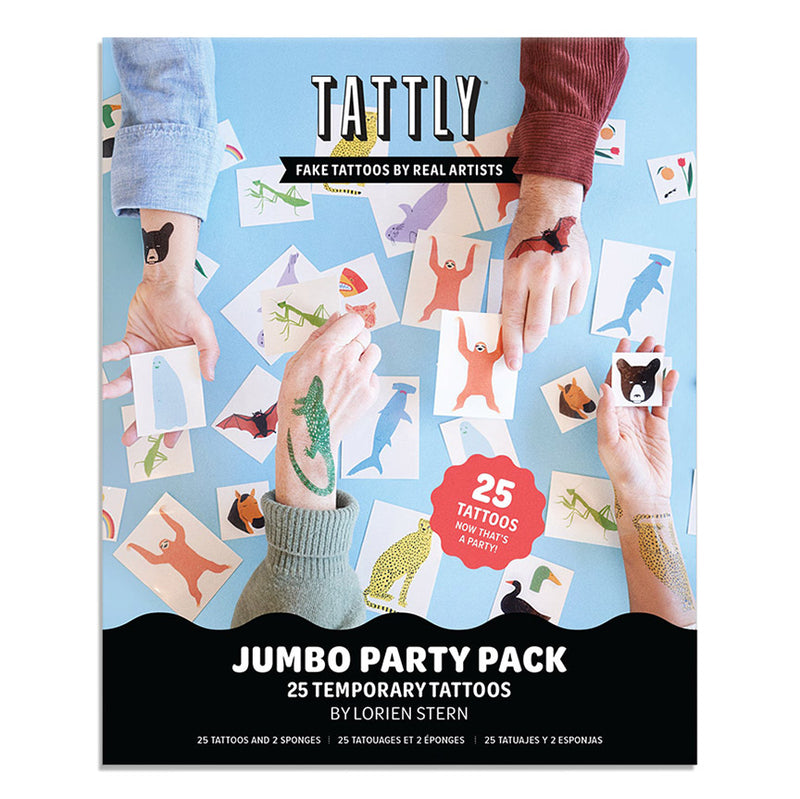 Animals Jumbo Tattoo Party Pack by Lorien Stern