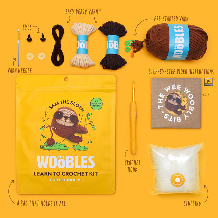 Sam the Sloth DIY Crochet Kit