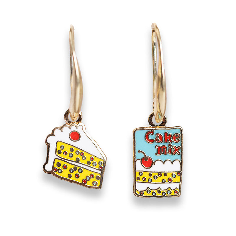 Cake & Cake Mix Charm Earrings