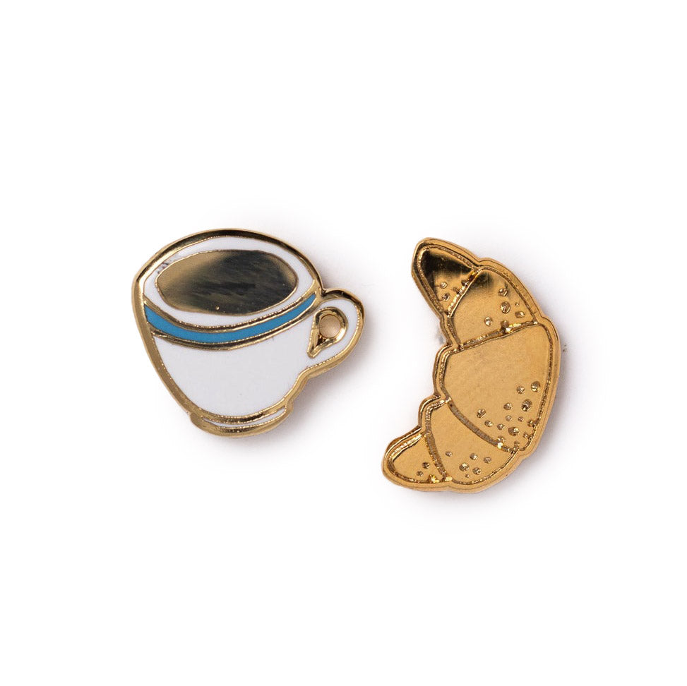 Croissant &amp; Coffee Earrings