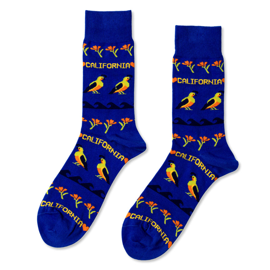 Cali Quail Large Crew Socks