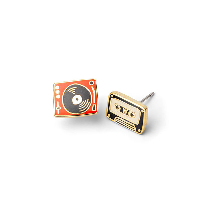 Record Player & Tape Earrings