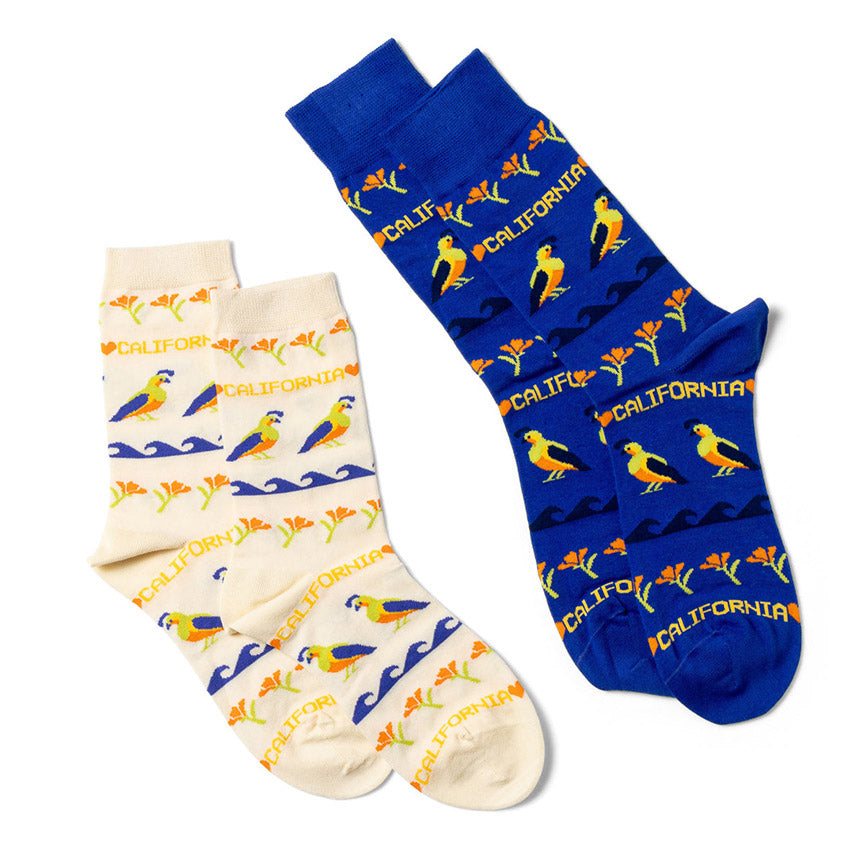 Cali Quail Large Crew Socks