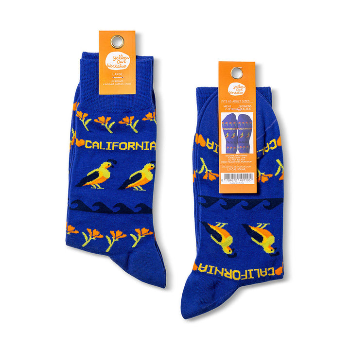 Cali Quail Large Crew Socks