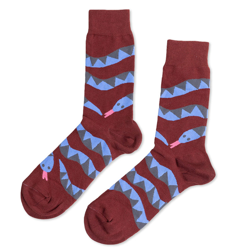 Snakes Large Crew Socks