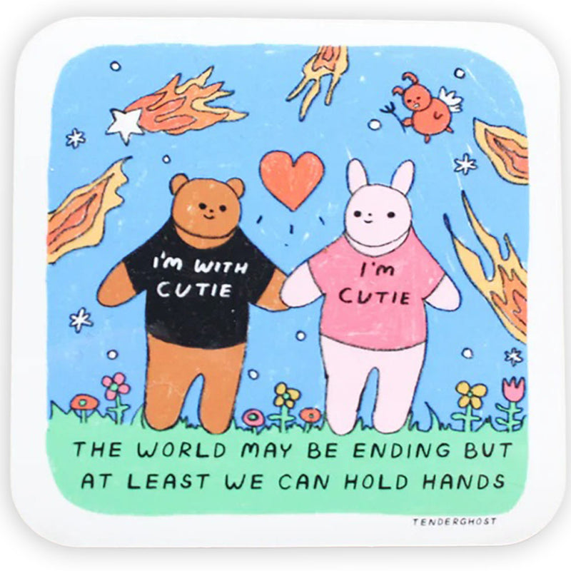 Cuties Hold Hands Vinyl Sticker