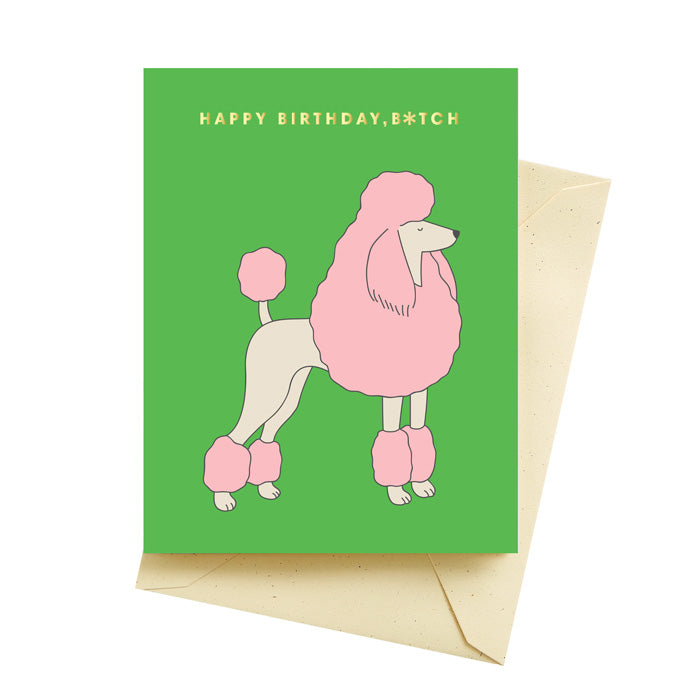 French Poodle Card