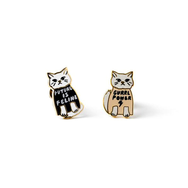 Gurrrl Power Earrings by Yellow Owl Workshop from Leanna Lin&