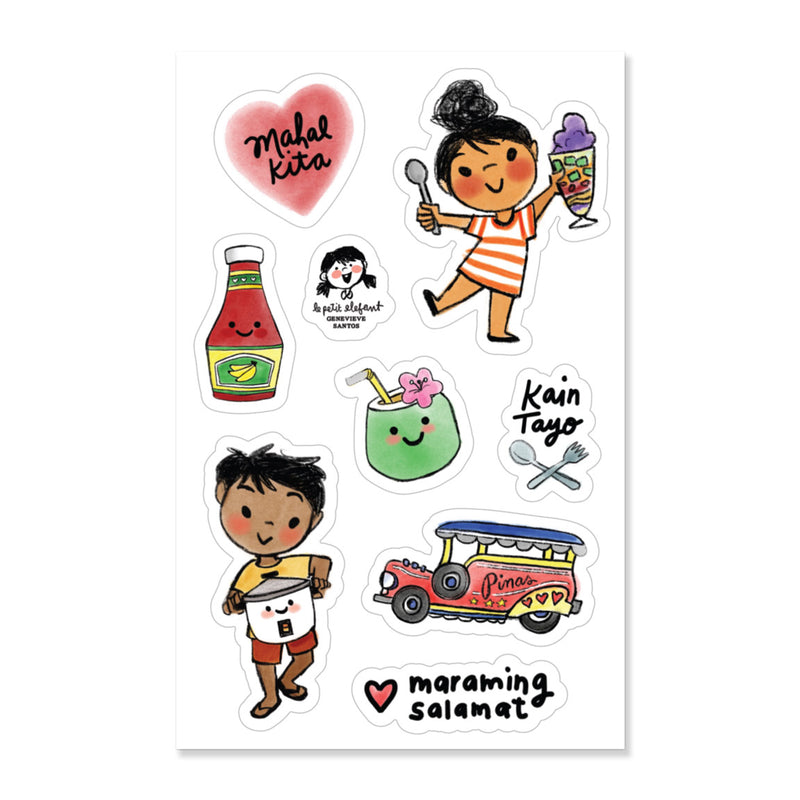 Filipino Sticker Sheet by Genevieve Santos from Leanna Lin's Wonderland