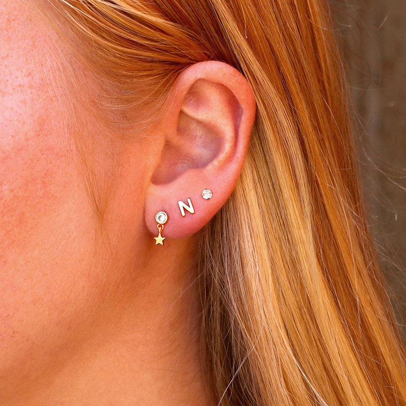 Night Sky Dangle Crystal Stud Earrings