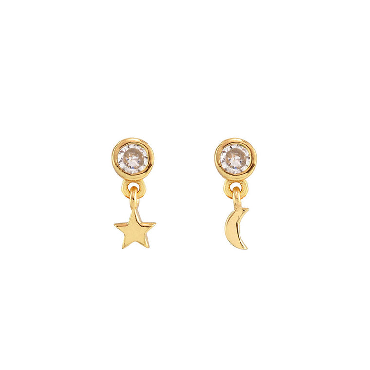 Night Sky Dangle Crystal Stud Earrings