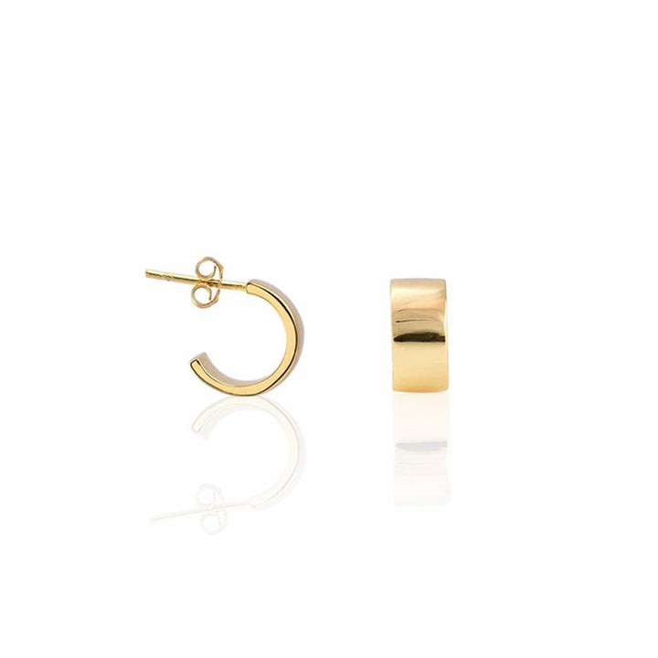 Wide Huggie (18K Gold Vermeil) Hoop Earrings