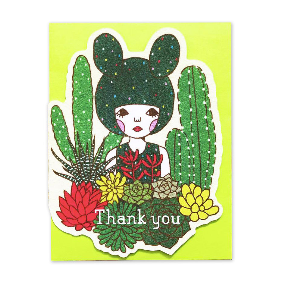 Thank You Cactus Die Cut Card