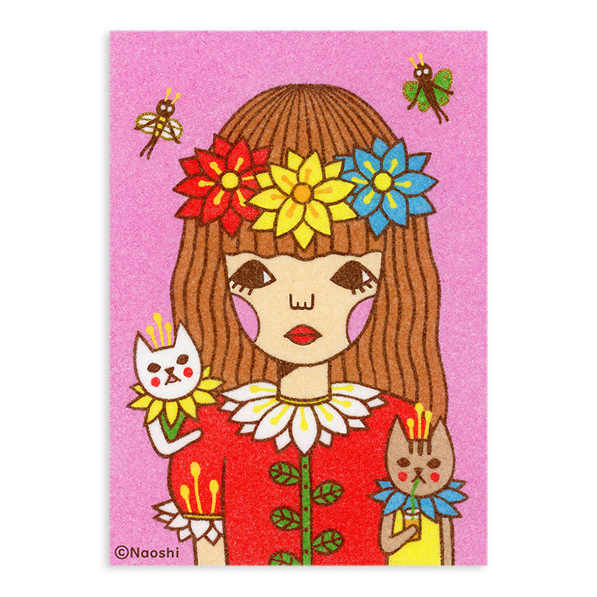 Naoshi: Flower Cats Print