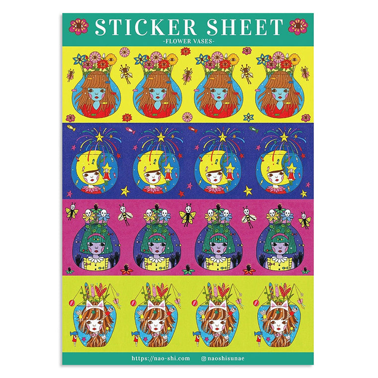 Flower Vases Sticker Sheet