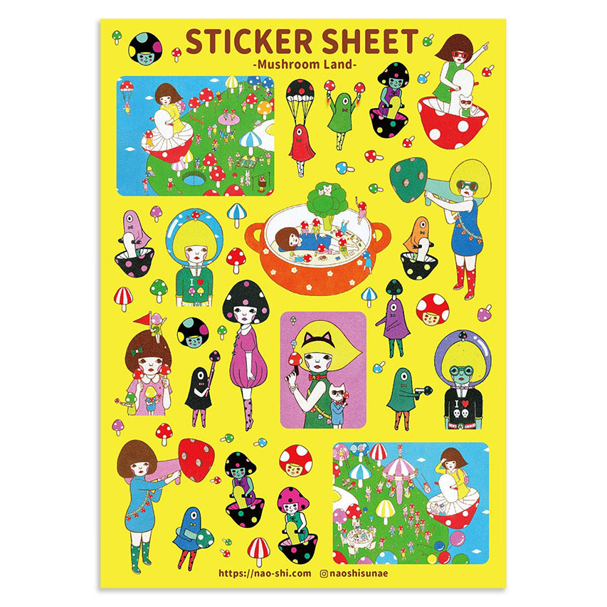 Mushroom Land Sticker Sheet - Leanna Lin&
