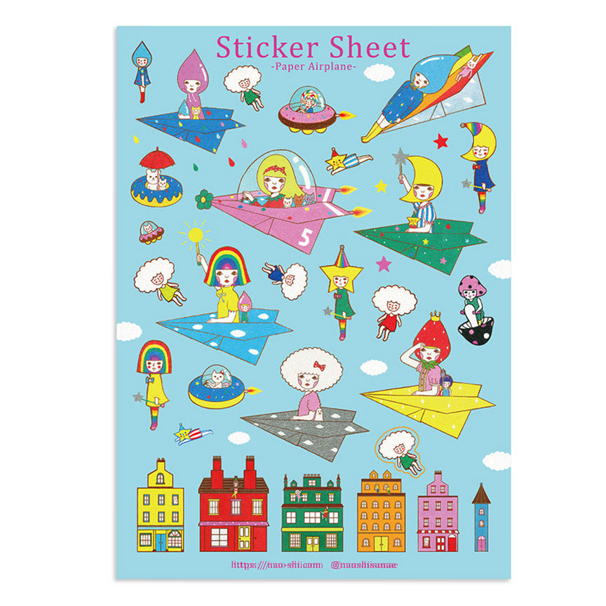 Paper Airplane Sticker Sheet - Leanna Lin's Wonderland
