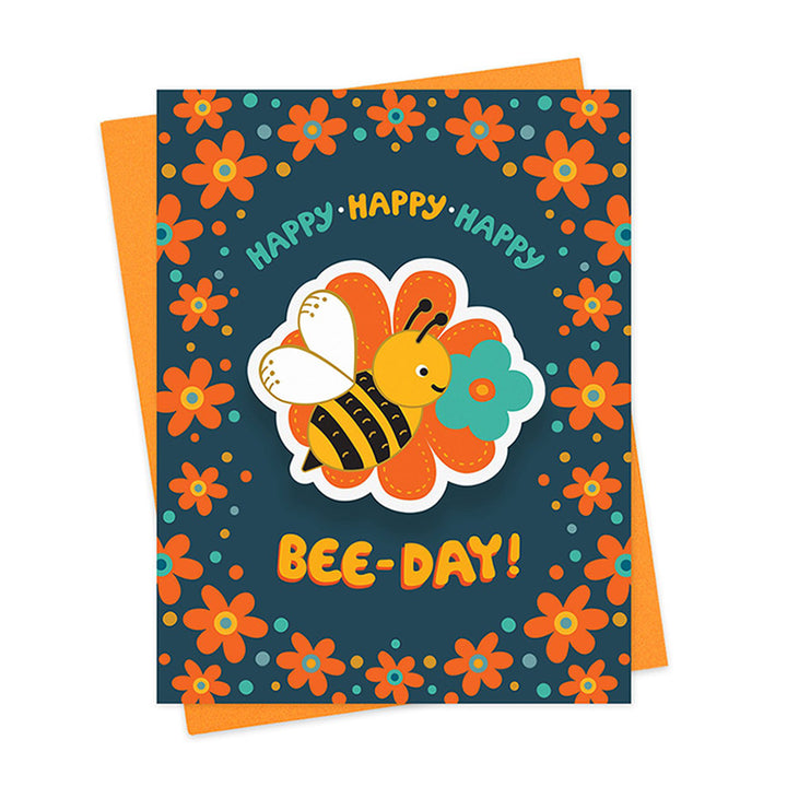 Bee-Day Birthday Sticker Card