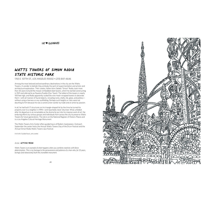 We Heart L.A. Parks Coloring Book