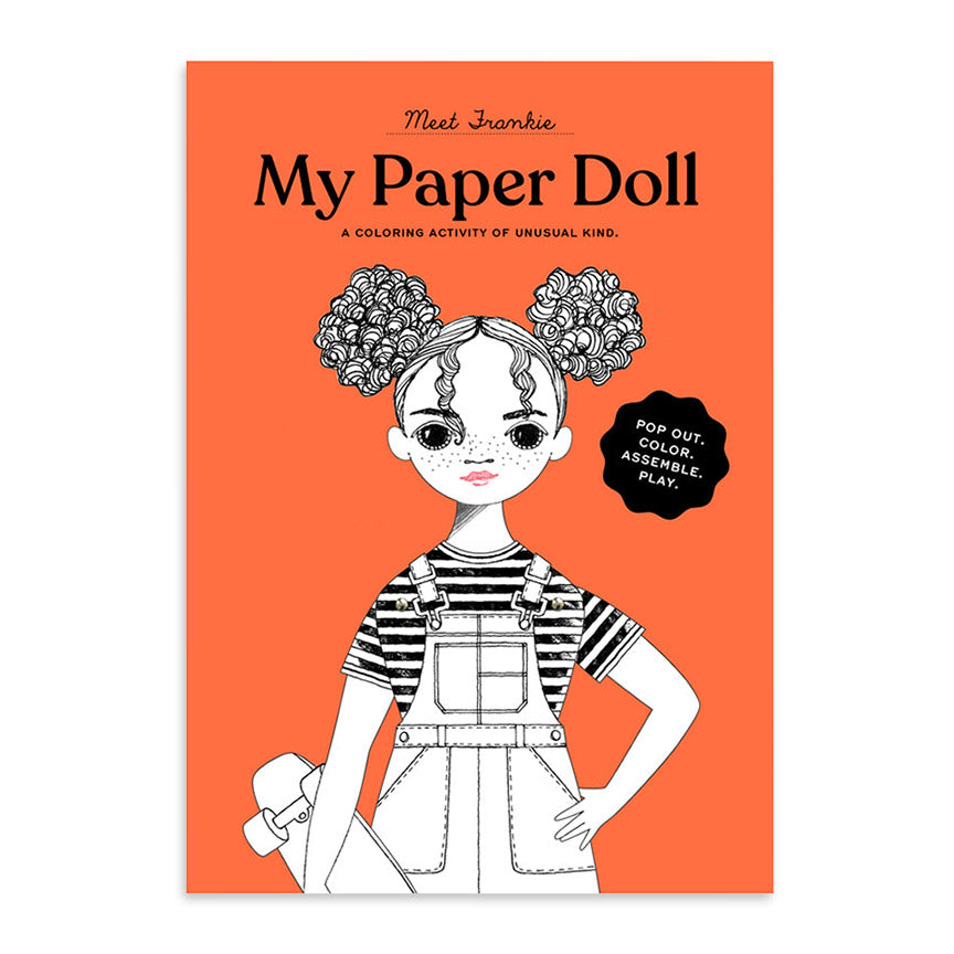 Coloring Paper Doll (Frankie) DIY Kit
