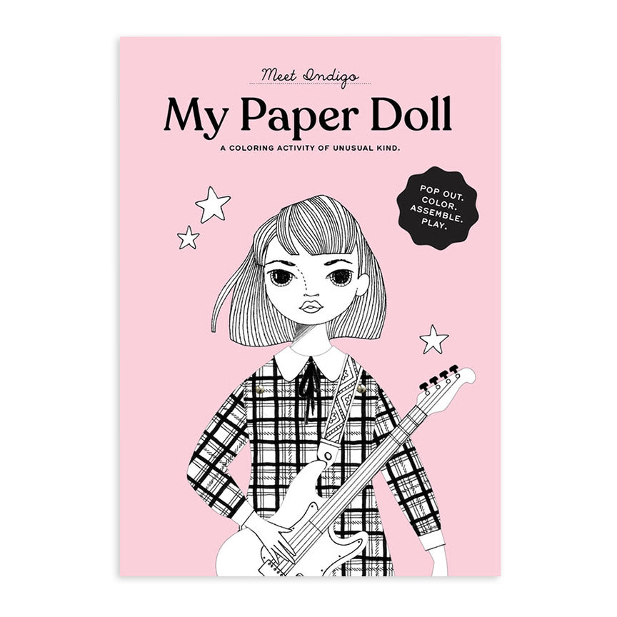 Coloring Paper Doll (Indigo) DIY Kit
