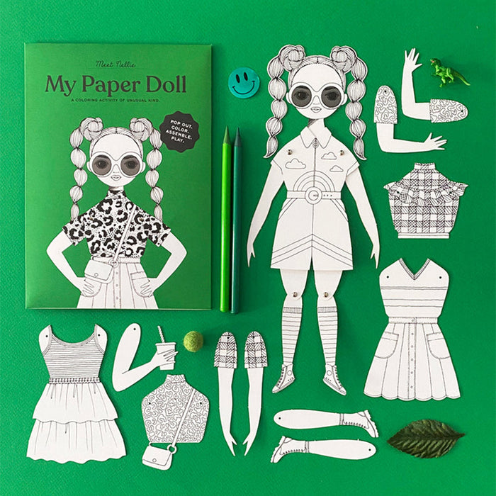 Coloring Paper Doll (Nellie) DIY Kit
