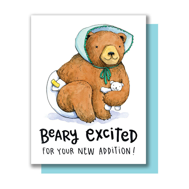 Beary Excited Baby Card