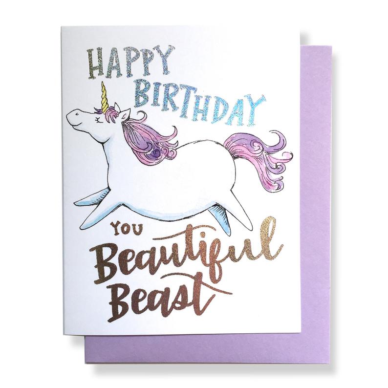 Beautiful Beast Card by Paper Wilderness from Leanna Lin's Wonderland