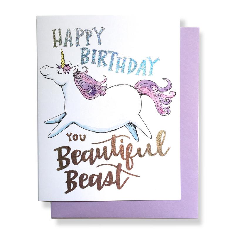 Beautiful Beast Card by Paper Wilderness from Leanna Lin&