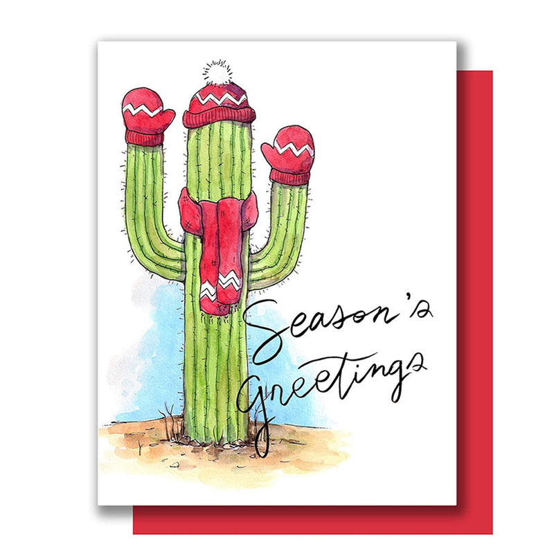 Season's Greetings Cactus Card