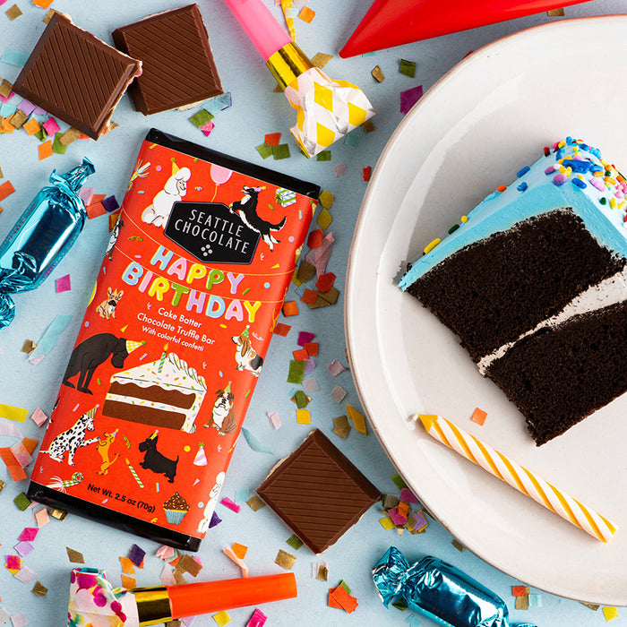 Happy Birthday! Cake Batter Chocolate Truffle Bar
