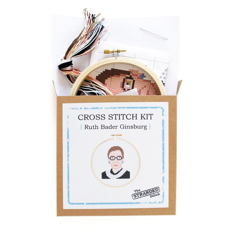 Ruth Bader Ginsburg Cross Stitch Kit by The Stranded Stitch from Leanna Lin's Wonderland