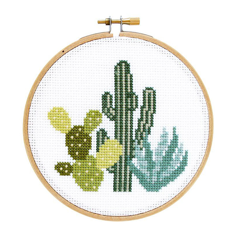 Desert Cacti Cross Stitch Kit by The Stranded Stitch from Leanna Lin's Wonderland