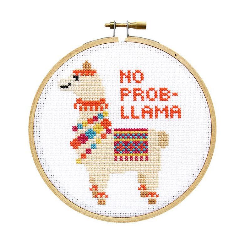 No Prob-llama Cross Stitch Kit by The Stranded Stitch from Leanna Lin's Wonderland