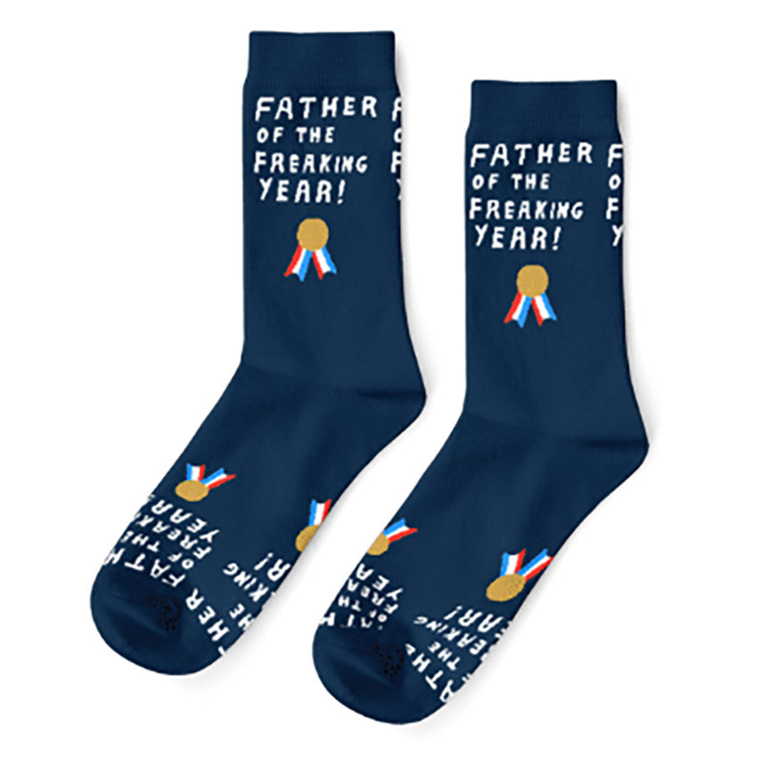 Father of the Freakin’ Year Large Crew Socks