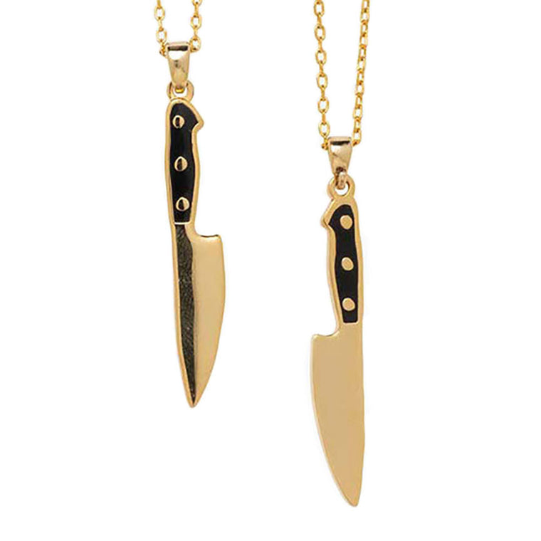Knife Double Sided Pendant Necklace